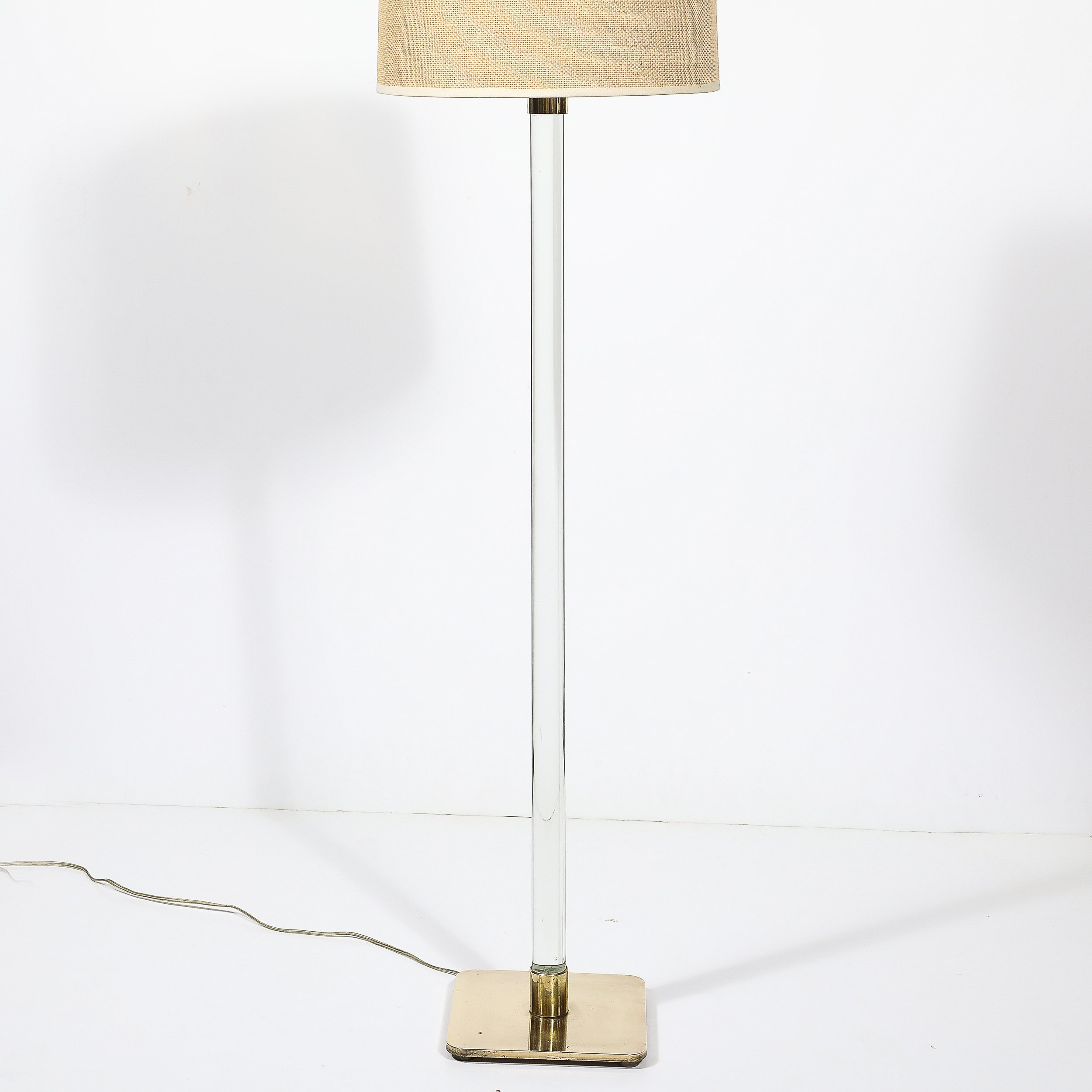 Sleek Mid-Century Modernist Chrome Swing-Arm Floor Lamp